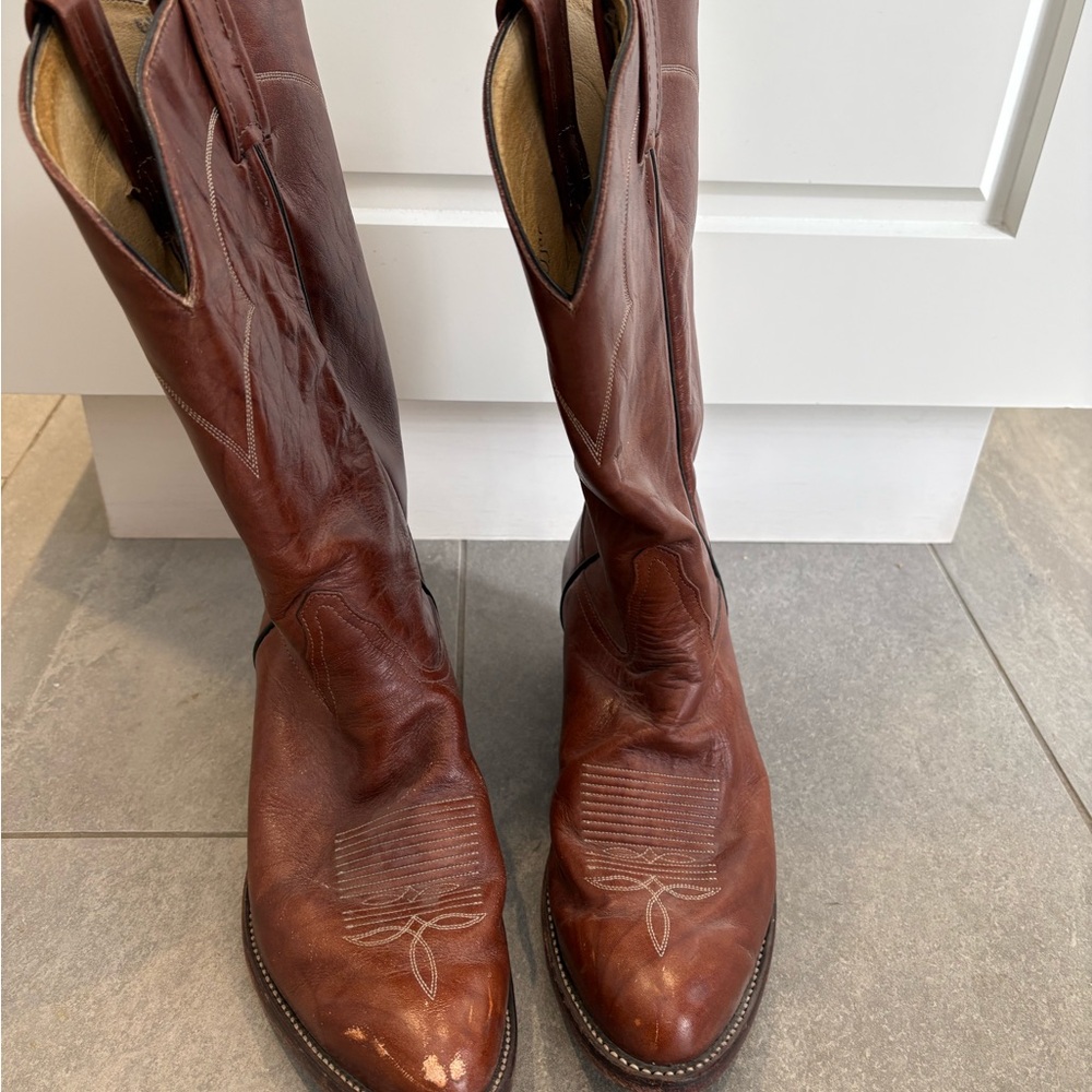 Tony Lama Rich Brown Western Boots